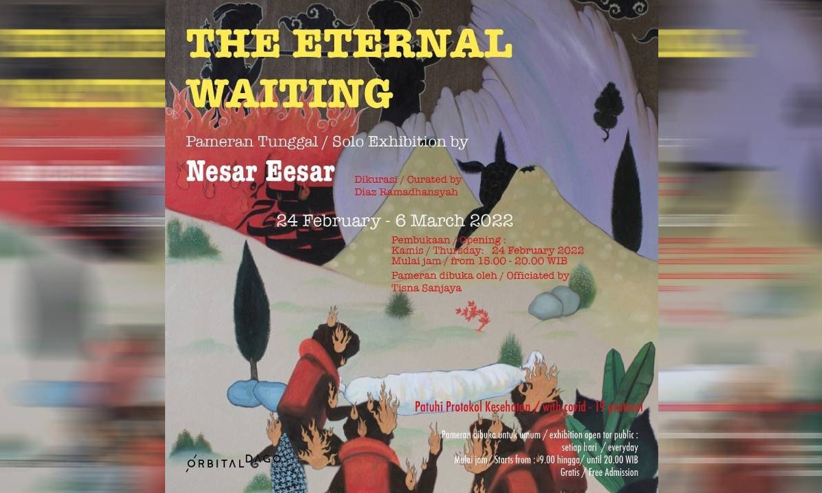 Seniman Nesar Eesar Melukis Getir Penantian Para Pengungsi