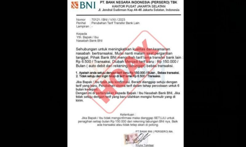 BNI Bagikan Cara Hindari Modus Penipuan Kenaikan Biaya Transaksi