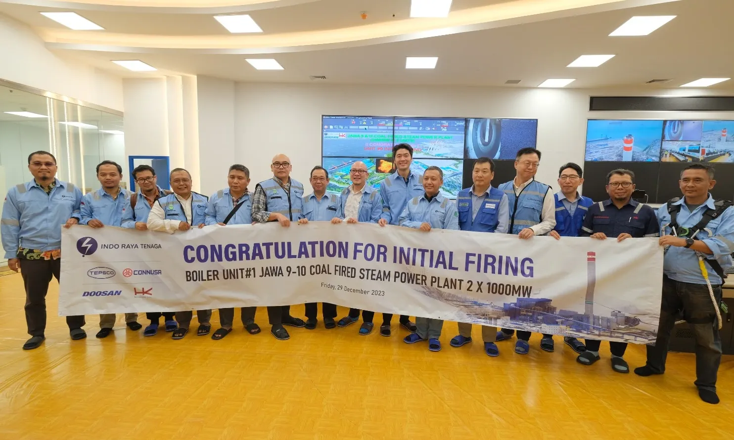 Pembakaran Perdana PLTU Jawa 9&10 Dengan Amonia Cair Berjalan Sukses