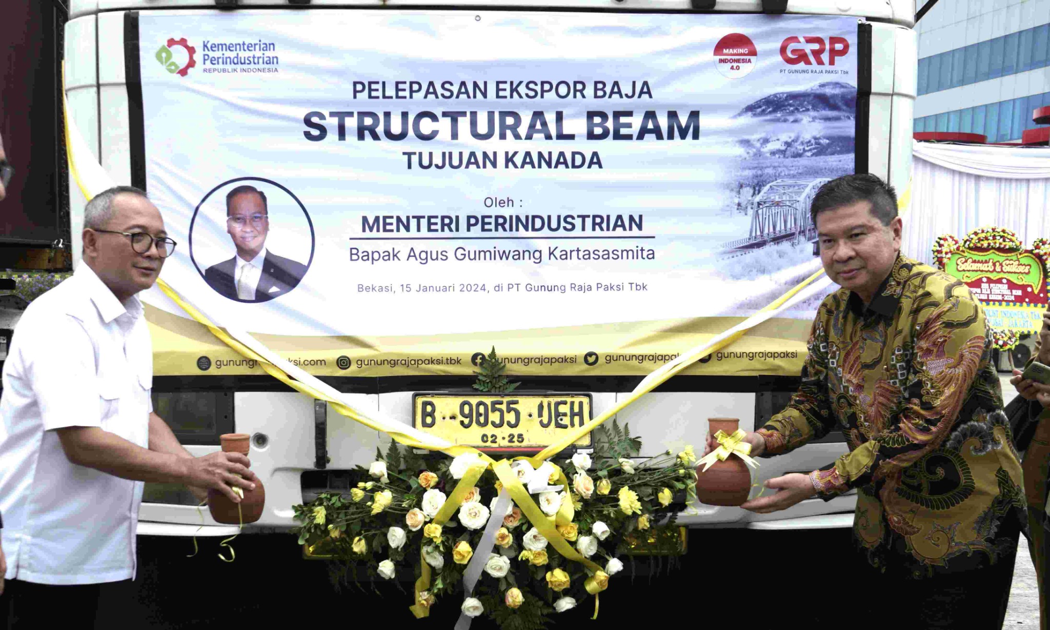 GRP Ekspor Baja Struktur ke Kanada Senilai Rp31,1 Miliar