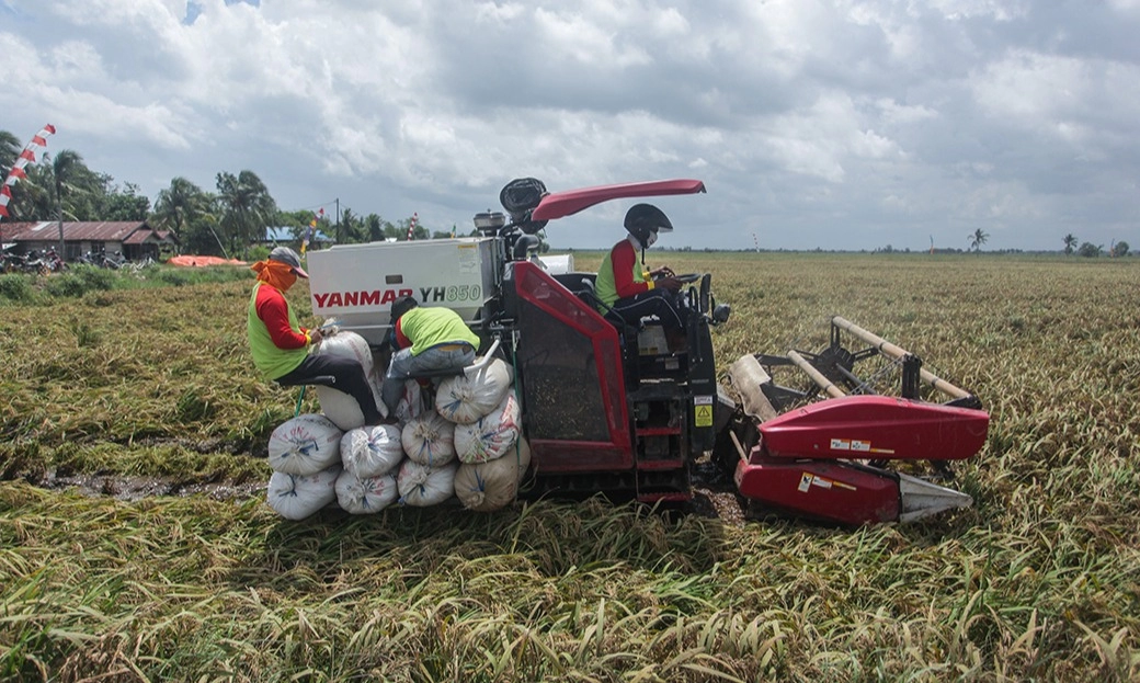 Mentan Minta Petani Manfaatkan Mini Combine Harvester Saat Panen