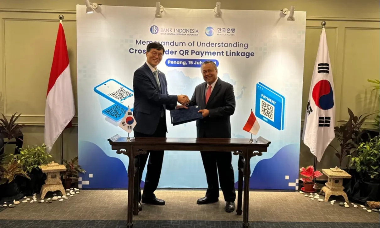 <p>Indonesia-Korsel Sepakat Hubungkan QR Code Pembayaran Antarnegara</p>