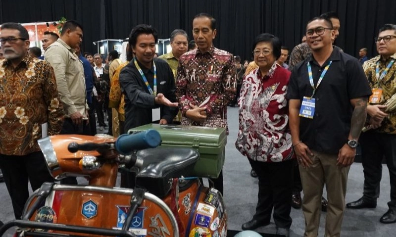 <p>Vespa Super 1974 Konversi Listrik Siap Uji Tangguh Indonesia-Italia</p>