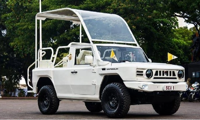 <p>Intip Maung MV3, Mobil Yang Akan Dipakai Paus Fransiskus Misa Di GBK</p>