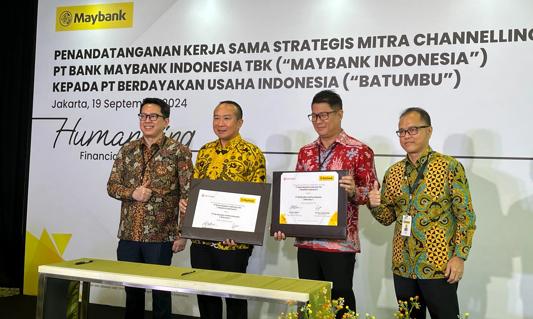<p>Gandeng Batumbu, Maybank Salurkan Kredit <em>Channeling</em> Rp1 Triliun</p>