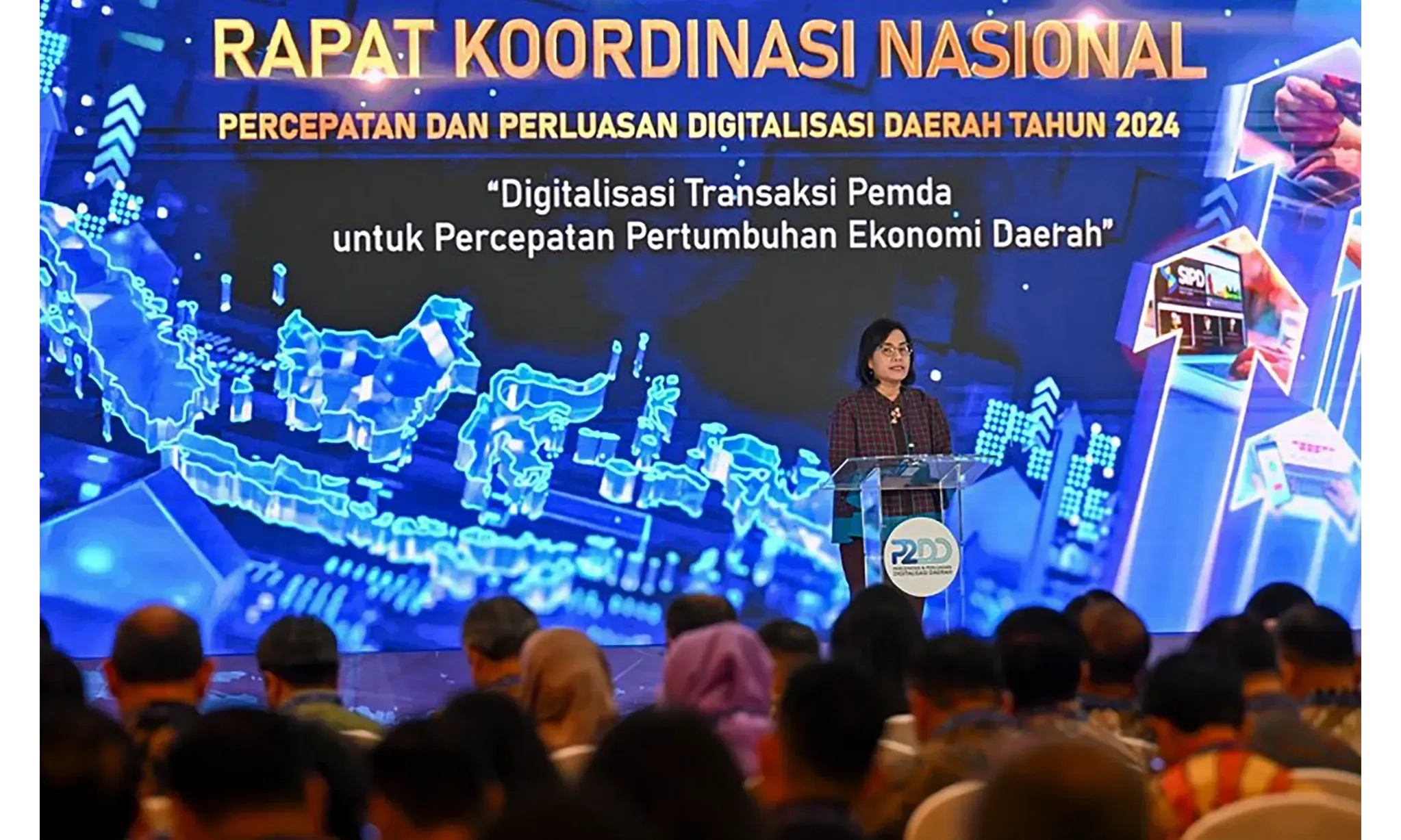 <p>Sri Mulyani Minta APBN Dan APBD Bisa Tersinkronisasi Lewat Digitalisasi</p>