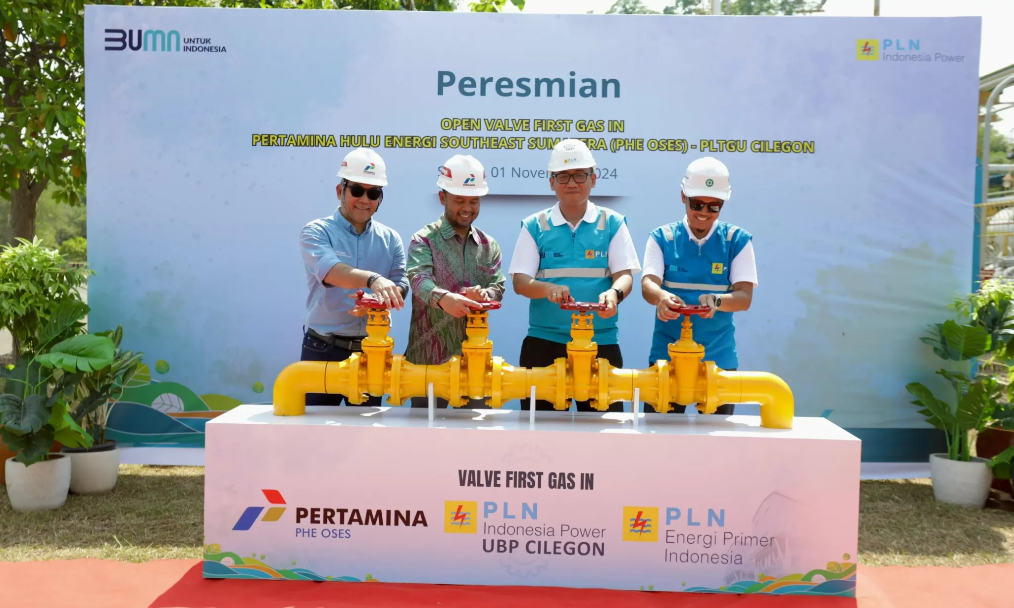 <p>Pertamina Salurkan Gas Ke PLTGU Cilegon</p>