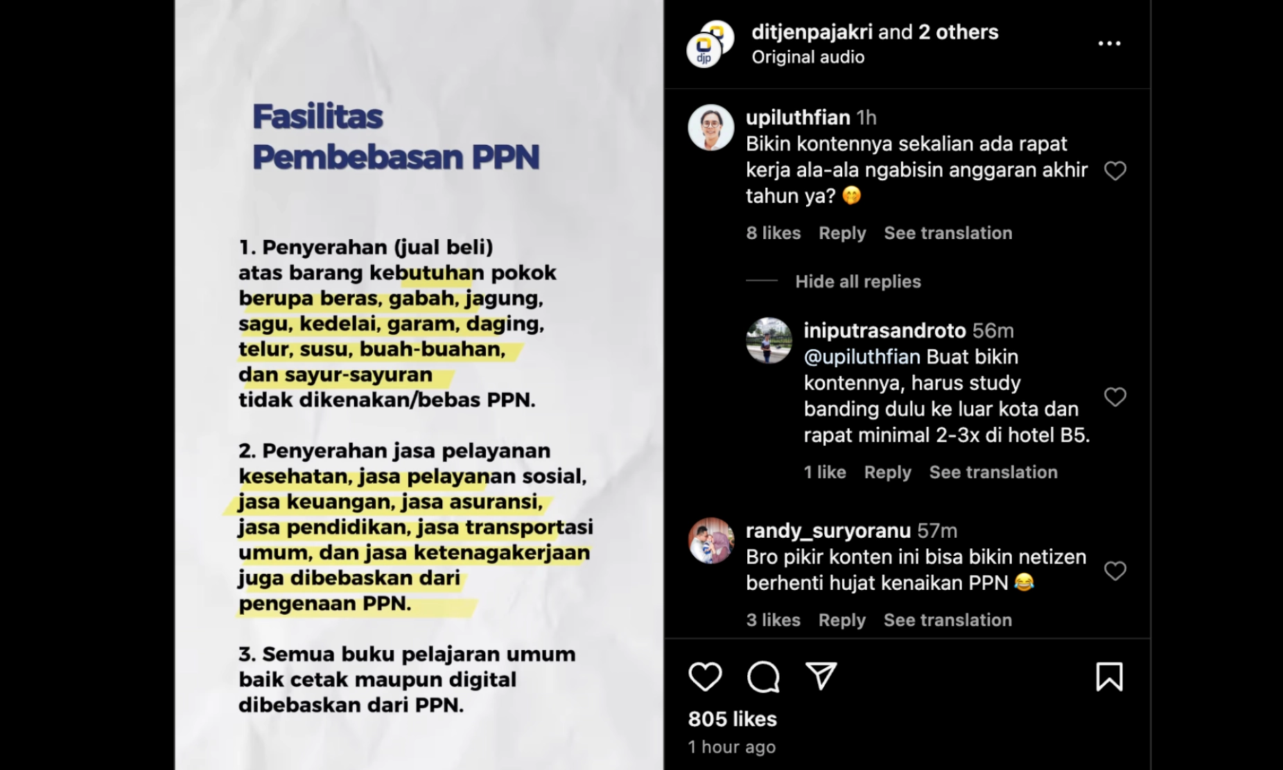 <p>Pemerintah Tetap Bebaskan Tiga Kelompok Barang Dari PPN 12%</p>