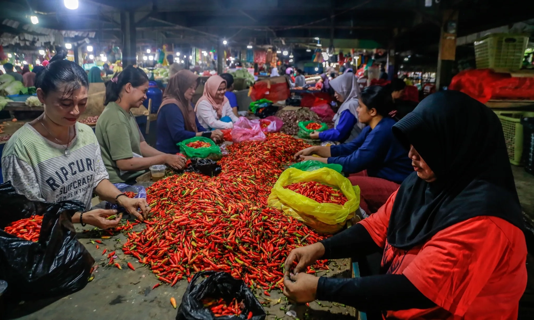 <p id="isPasted">Harga Pangan Mayoritas Turun, Cabai Rawit Merah Jadi Rp56.780 Per Kg</p>