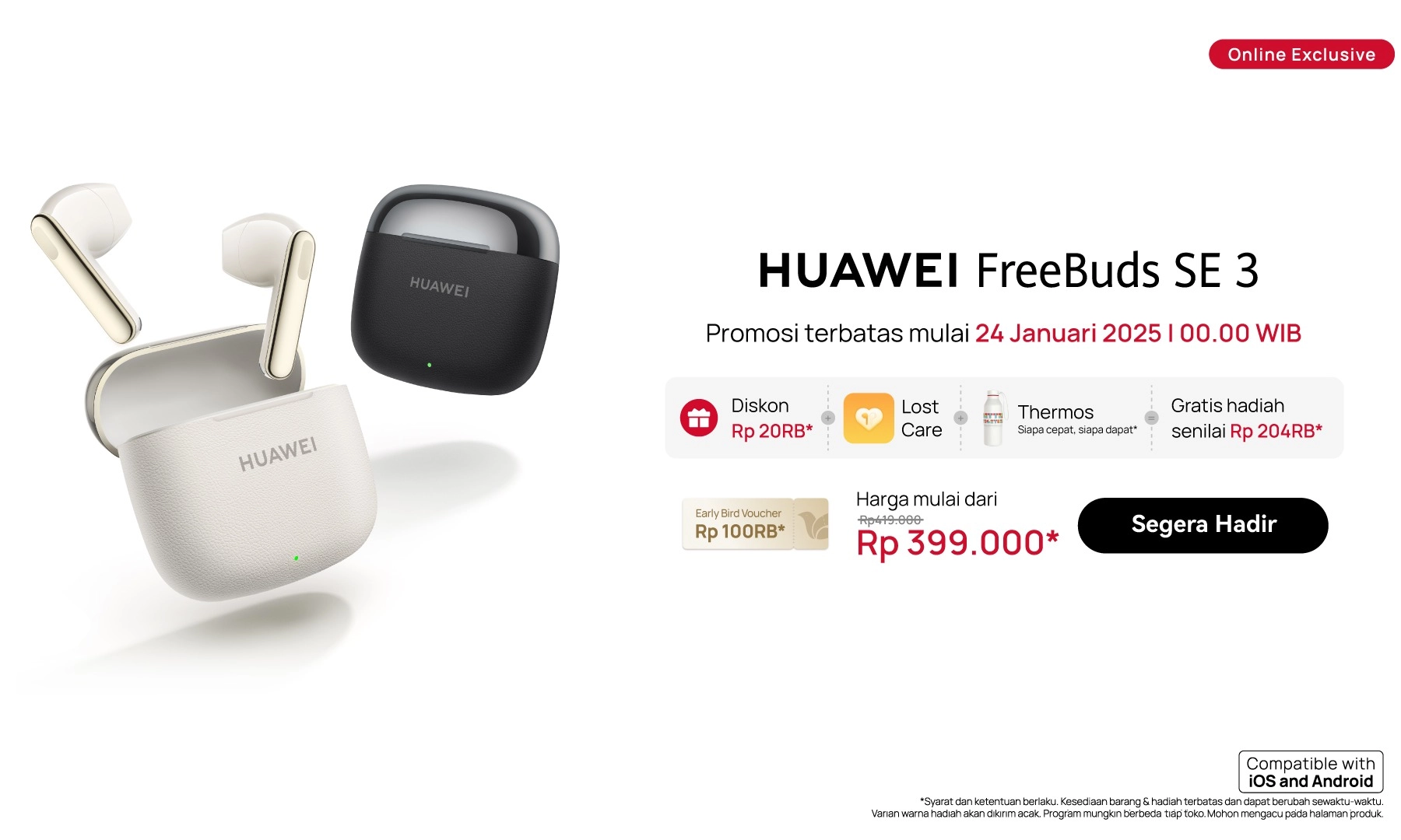 <p>Huawei FreeBuds SE 3, TWS Stylish Dengan Harga Ekonomis</p>