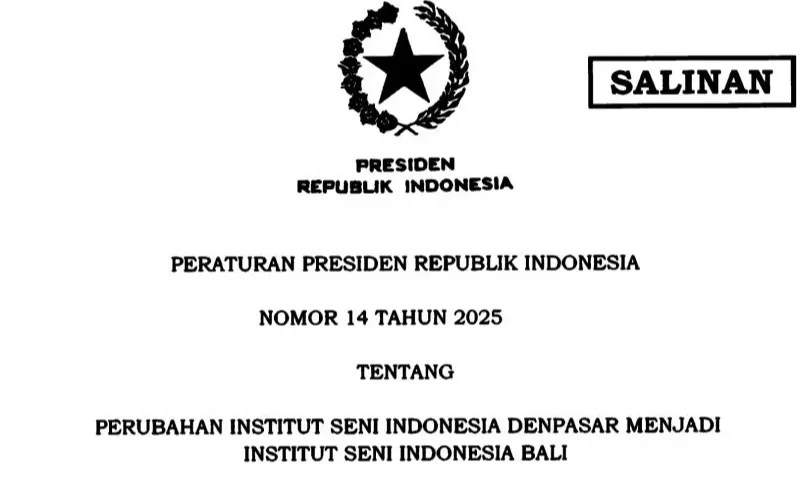 <p>Prabowo Terbitkan Perpres, ISI Denpasar Jadi ISI Bali</p>