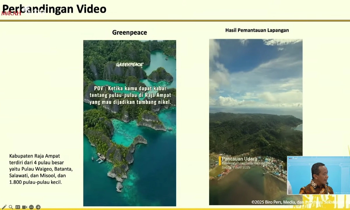 <p id="isPasted">Bantah Kabar Beredar, Bahlil: Raja Ampat Masih Hijau!</p>