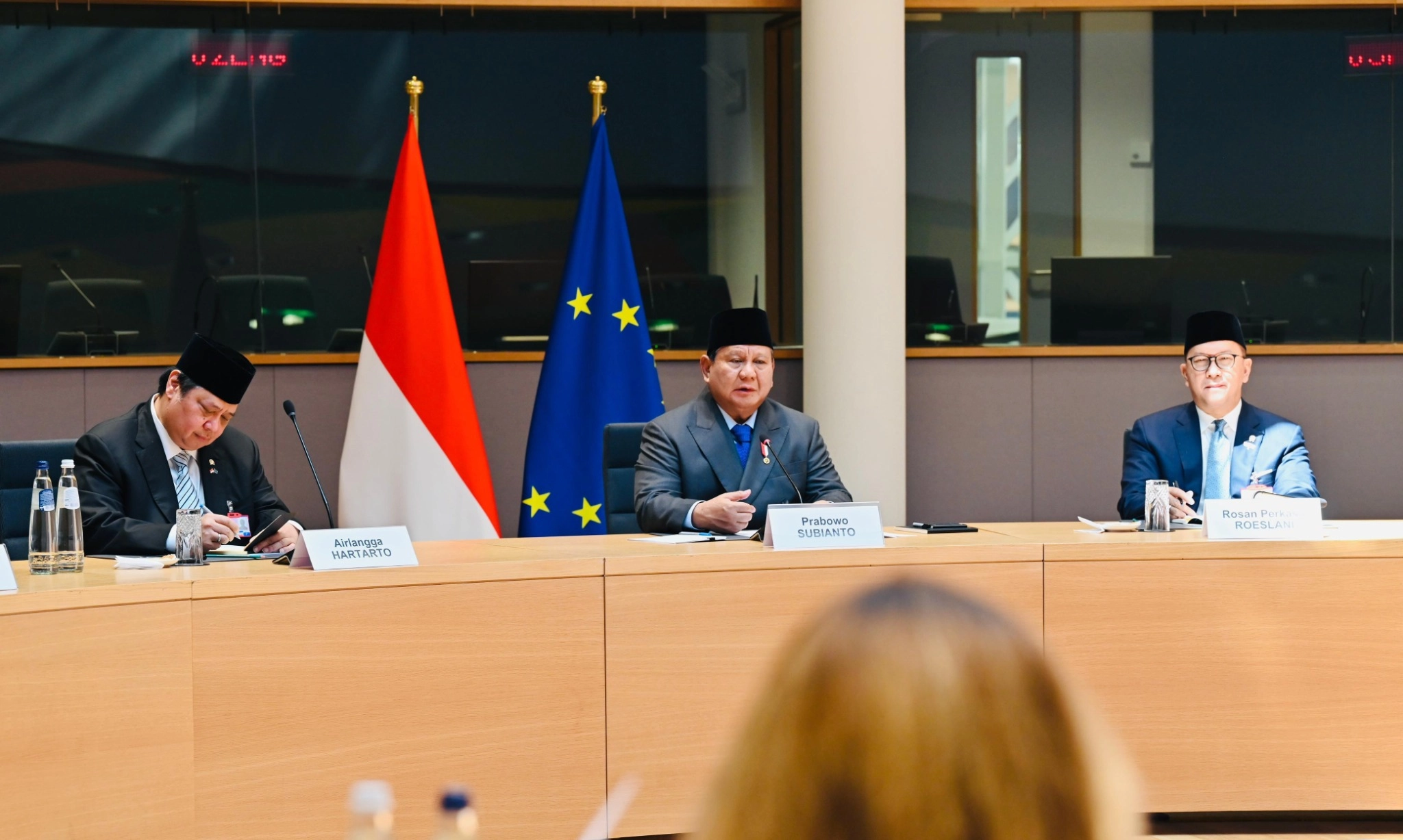 <p id="isPasted">Tarif Dagang IEU-CEPA, Prabowo: Hampir Semuanya 0%</p>