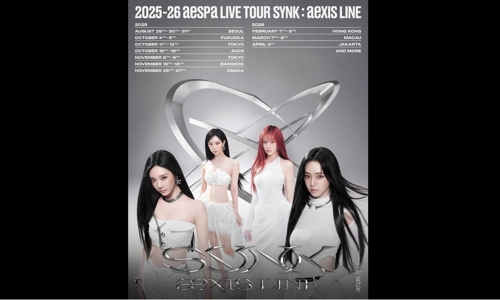 <p>aespa Bakal Konser SYNK: aeXIS LINE Di Jakarta April 2026</p>