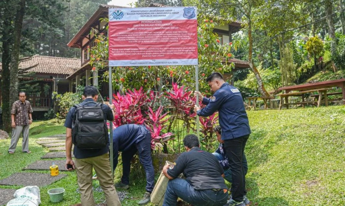 <p>KLH Periksa 18 Hotel Bintang 4 Mencemari Lingkungan di Puncak</p>