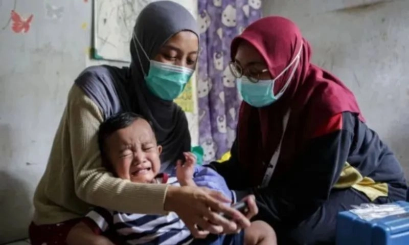 <p>KLB Campak Terjadi Di 46 Wilayah</p>