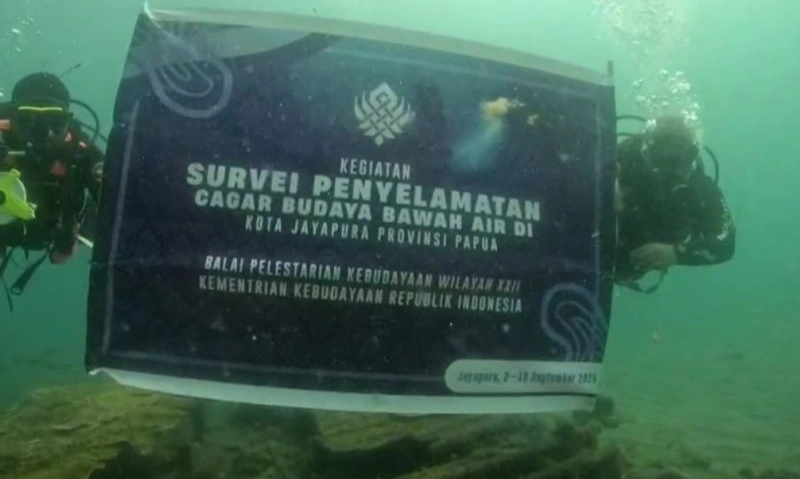 <p>Ditemukan Peninggalan Sejarah Perang Dunia II Di Laut Jayapura</p>