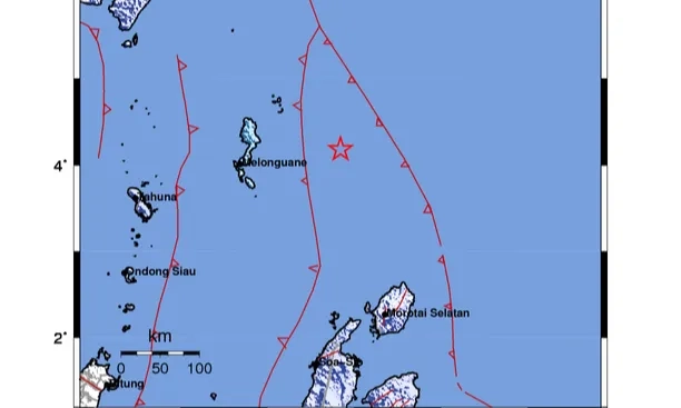 <p>Gempa M5.2 Guncang Pulau Karatung, Sulut</p>
