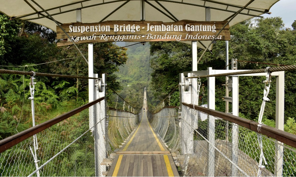 Jembatan Gantung Terpanjang se-Asia Tenggara Ada Di Ciwidey