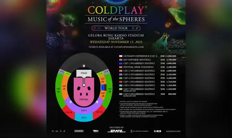 DJP: Bukan Pusat, Pajak Konser Coldplay Diatur Pemda