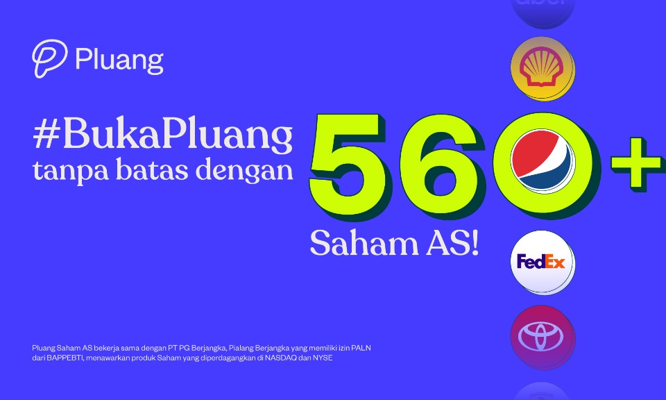 Pluang Hadirkan 600 Pilihan Aset Saham AS