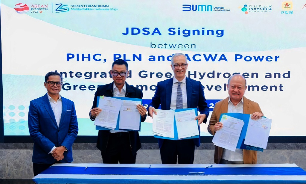 Pupuk Indonesia Dan PLN Kembangkan Hidrogen Hijau Terintegrasi