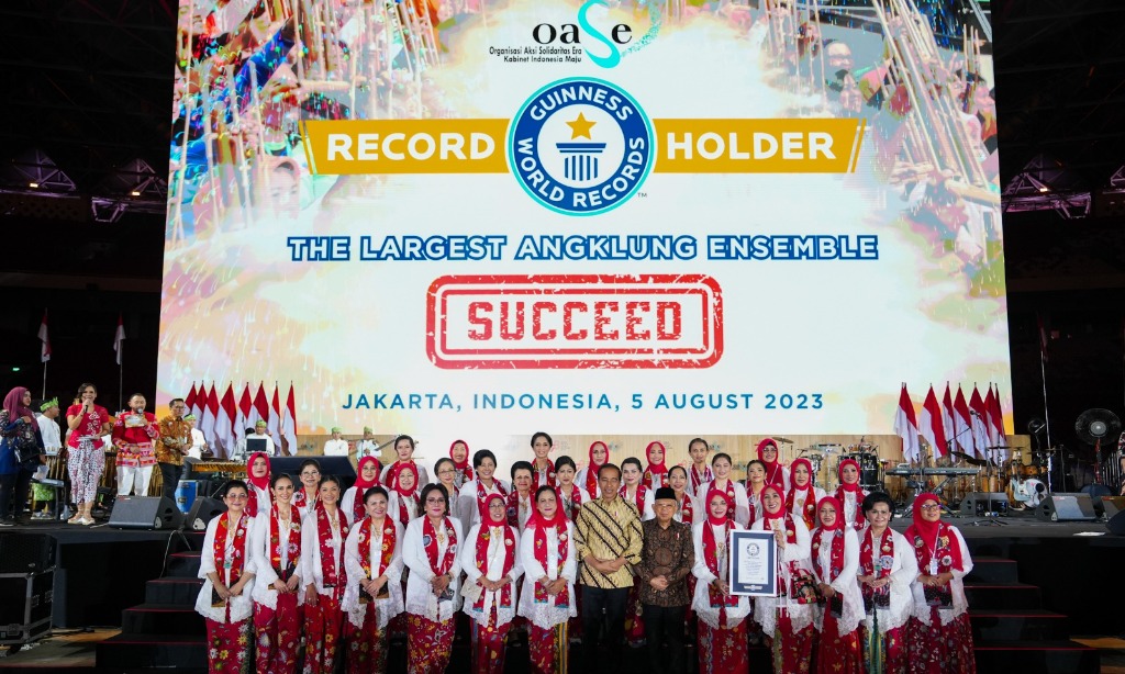 Indonesia Pecahkan Rekor Guinness Pergelaran Angklung