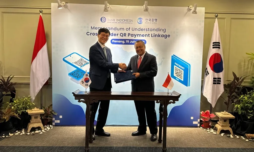 <p>Indonesia-Korsel Sepakat Hubungkan QR Code Pembayaran Antarnegara</p>