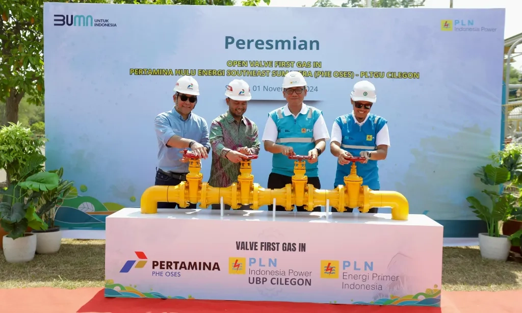 <p>Pertamina Salurkan Gas Ke PLTGU Cilegon</p>
