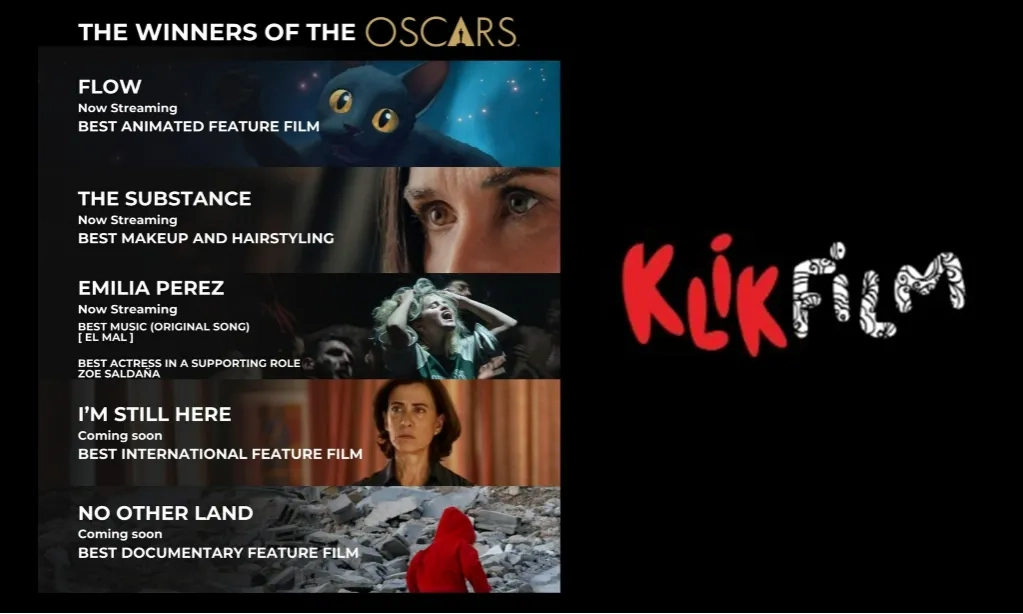 <p id="isPasted">Lima Film Peraih Oscar 2025 Tayang Di KlikFilm</p>