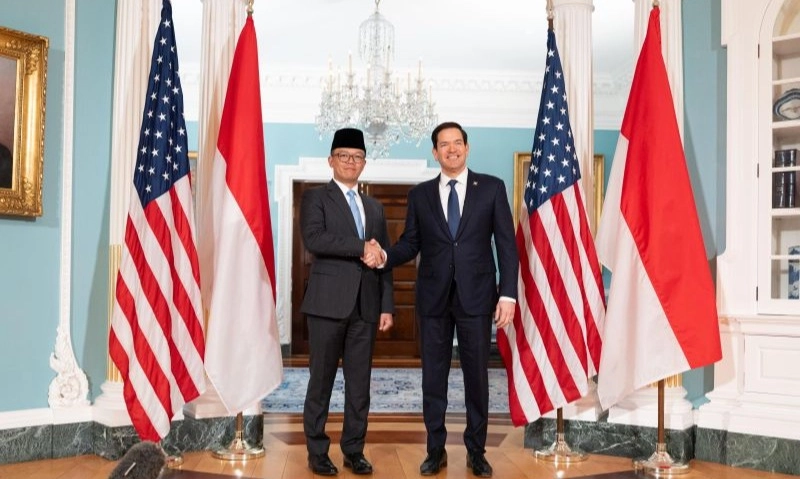 <p>Menlu RI Dan Menlu AS Bertemu Bahas Tarif Timbal Balik AS</p>