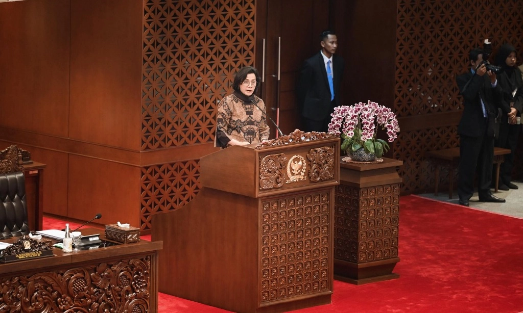 <p id="isPasted">Penuh Tekanan Global, Sri Mulyani: APBN Jadi Pelindung Perekonomian 2024</p>