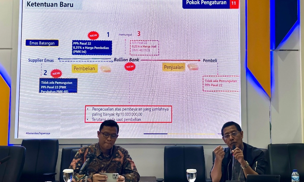 <p id="isPasted">DJP Jamin Masyarakat Tak Kena Pajak Saat Beli Emas</p>