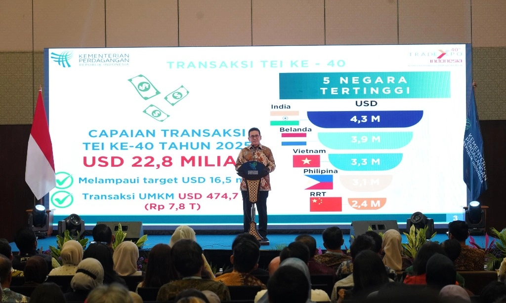 <p id="isPasted">TEI Ke-40 Resmi Ditutup, Transaksi Lewati Target</p>