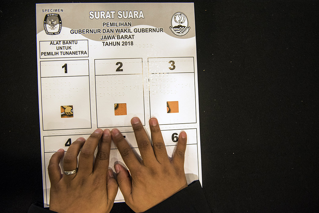 Alat Bantu Braille Hanya Surat Suara Pilpres Dan DPD 