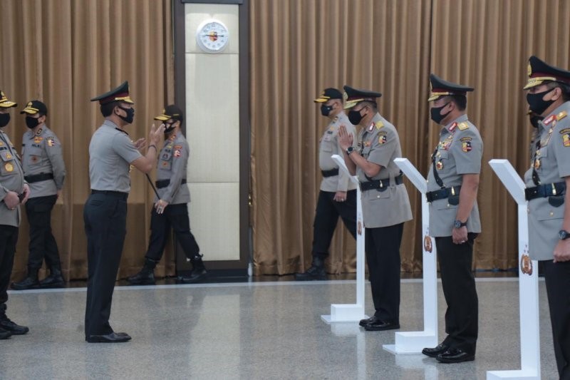 Perwira Tinggi Peserta Sertijab Polri Negatif Covid-19