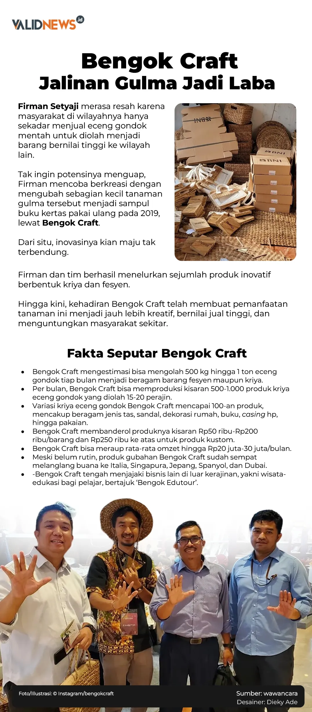 Bengok Craft Jalinan Gulma Jadi Laba