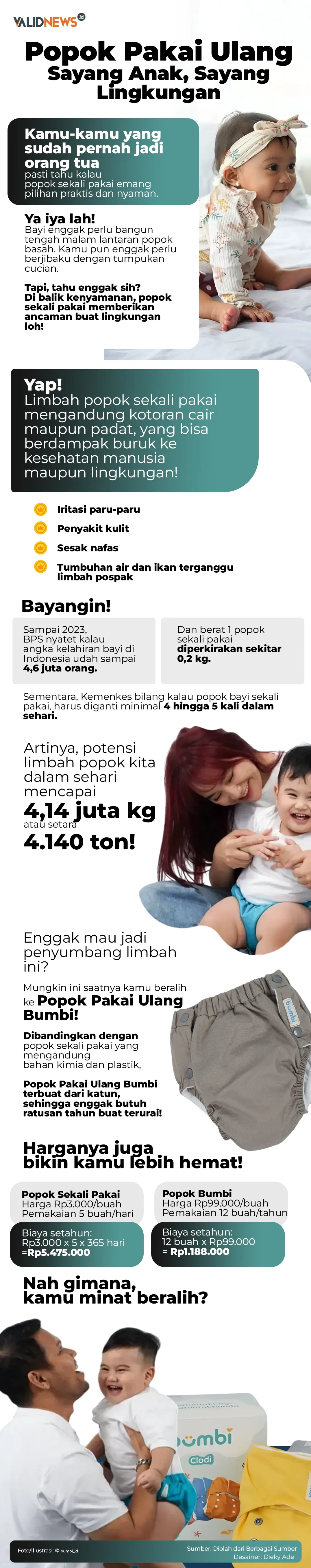 Popok Pakai Ulang Sayang Anak, Sayang Lingkungan