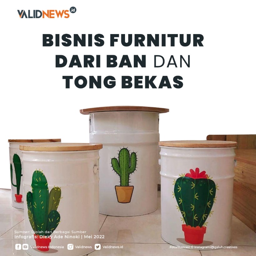 Bisnis Furnitur dari Ban dan Tong Bekas
