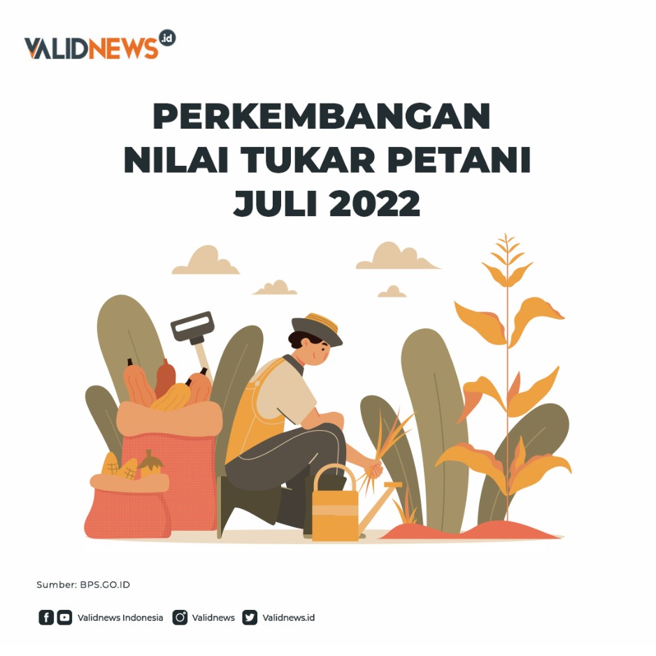 PERKEMBANGAN  NILAI TUKAR PETANI JUlI 2022