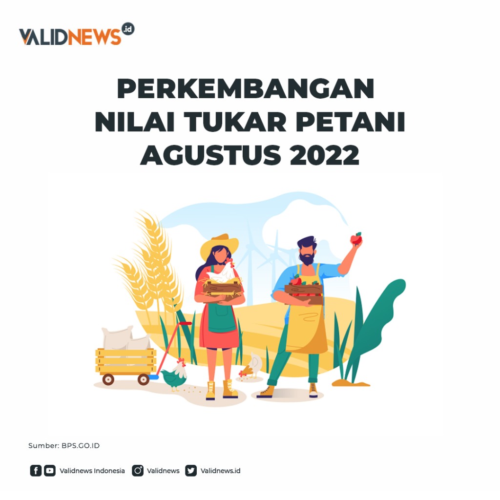 PERKEMBANGAN NILAI TUKAR PETANI AGUSTUS 2022