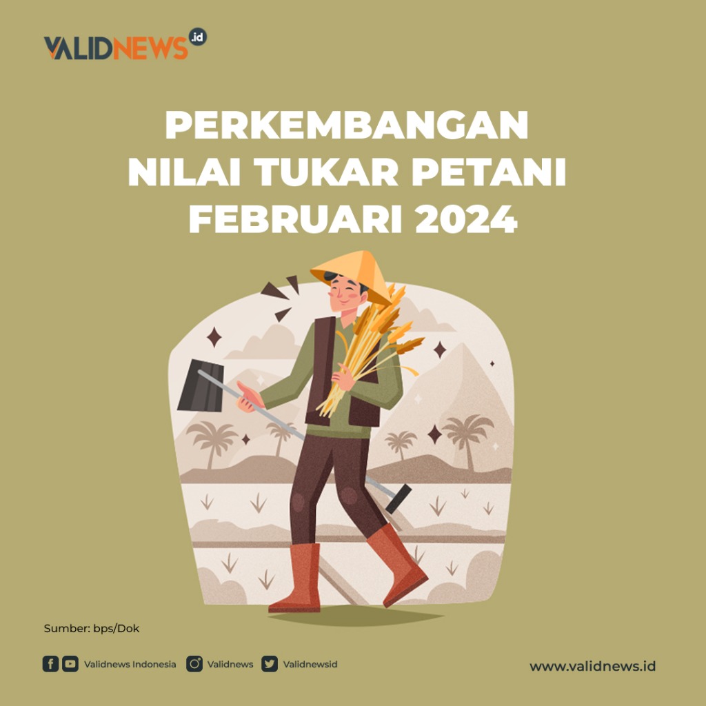 Infografis BPS Perkembangan Nilai Tukar Petani Feb