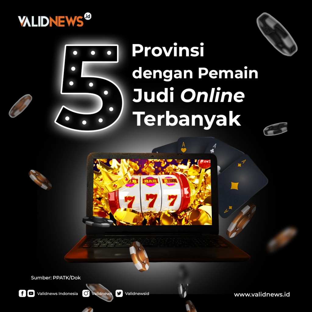 Lima Provinsi dengan Jumlah Pemain Judi Online