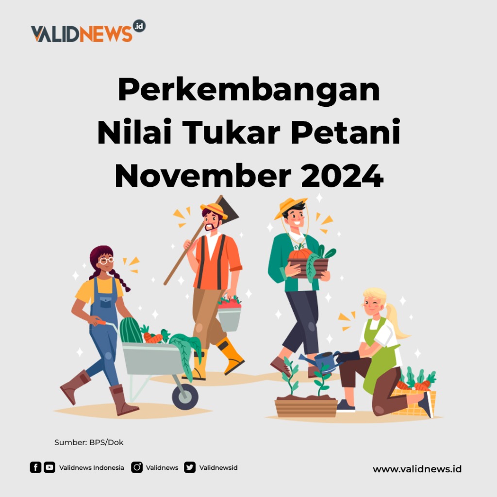Perkembangan Nilai Tukar Petani November 2024